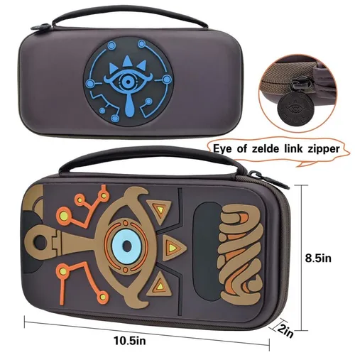 Vista 3 de Zelda Switch Carrying Case Compatible with Nintendo Switch Switch OLED, Portable Travel Protective Silicone Case for Switch Carry Case, Hard Switch