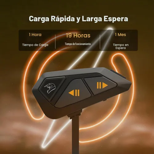 Vista 7 de FreedConn FG - Intercomunicador de casco Bluetooth con Bluetooth, comunicación de 6 vías de 3,937.0 ft, paquete de 2