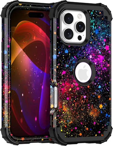 Vista 119 de Miqala Funda compatible con iPhone 8 Plus, iPhone 7 Plus, que brilla en la oscuridad, tres capas, resistente a los golpes, parachoques de plástico