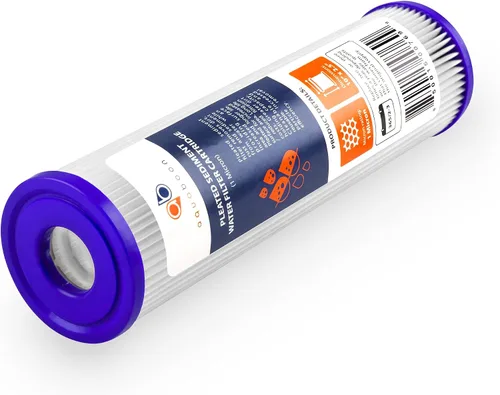 Vista 6 de Aquaboon Filtro de agua plisado de 1 micrón, 10 x 2.5 pulgadas, cartucho de repuesto de filtro de sedimentos para toda la casa compatible