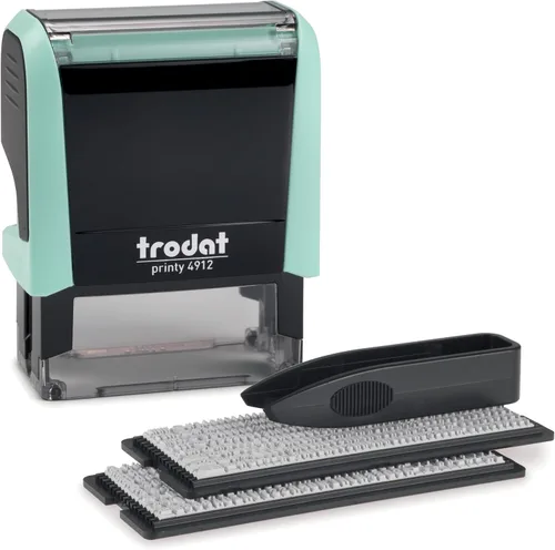 Vista 14 de Trodat Printy 4912 Autoentintado Hazlo tú mismo (DIY) Kit de sellos personalizados de 4 líneas para mensajes o direcciones con tinta negra
