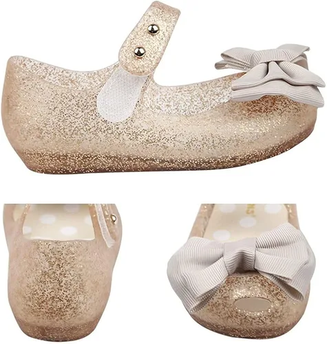 Vista 3 de iFANS - Zapatos planos de princesa Mary Jane con moño de tela para niñas y bebés