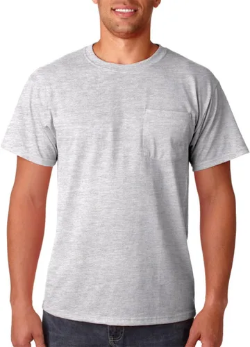 Vista 62 de Jerzees Camiseta pesada con cuello redondo y bolsillo en el pecho para hombre