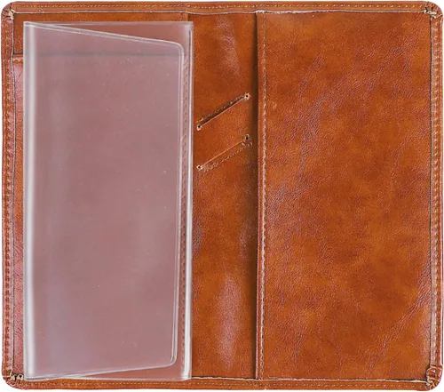 Vista 42 de Sanlykate Funda de libro de cheques de cuero para hombres y mujeres, estuche de libro de cheques con bloqueo RFID con tarjetero y divisor gratuito