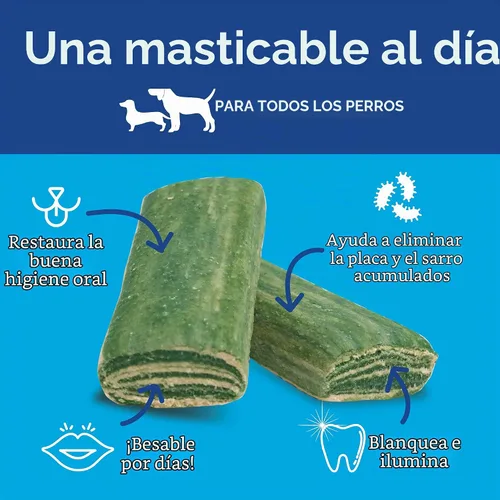 Vista 2 de Vetality Masticables de cuidado dental diario sin cepillo para perros Limpia los dientes y refresca el aliento 30 unidades El complejo