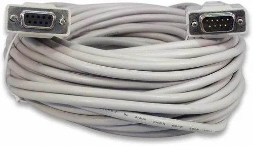 Vista 6 de YCS basics Cable de extensión DB9 de 9 pines serial/RS232 macho/hembra de 100 pies