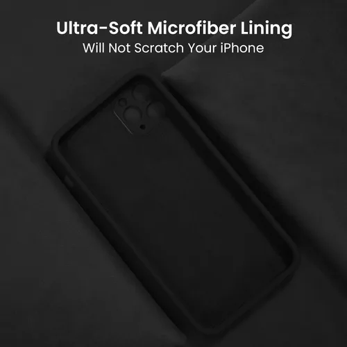 Vista 5 de Cordking Funda compatible con iPhone 11 Pro Max, funda de silicona [protección de cámara] Funda mejorada para teléfono con forro de microfibra suave