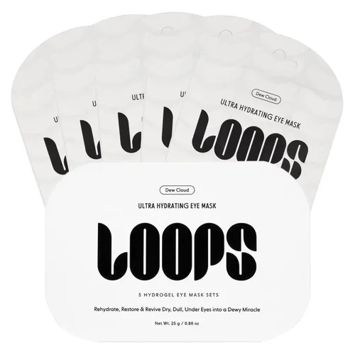 Vista 9 de LOOPS Bright Eyes Trio - Mascarillas hidratantes para ojos, paquete de 3, hiperojos, reinicio semanal, nube de rocío, hidrata, rejuvenece y restaura