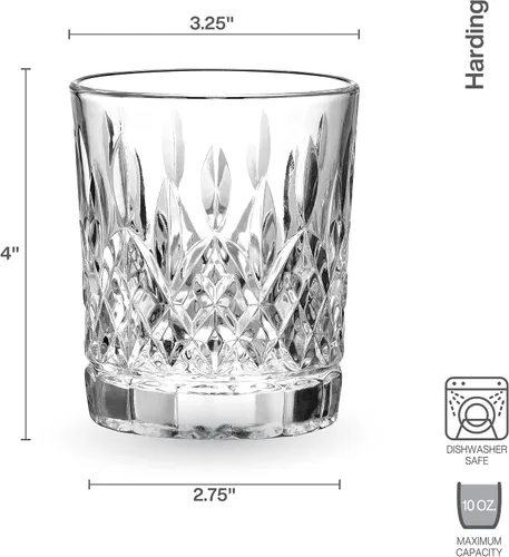 Vista 2 de Mikasa Harding Double Old Fashioned Rocks Whisky, juego de 4