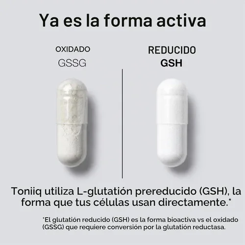 Vista 5 de Cápsulas de glutatión de alta resistencia certificadas por la NSF de Toniiq - 1000mg