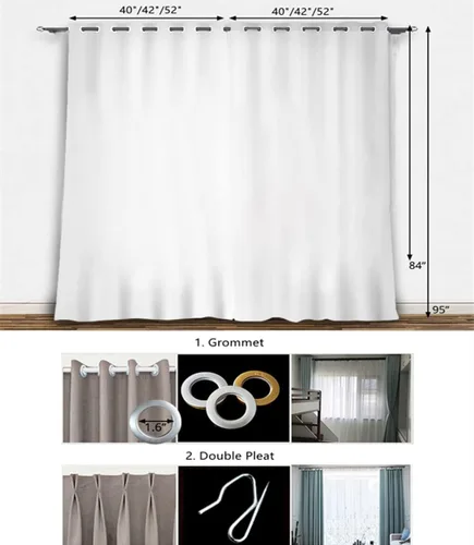 Vista 6 de Juego de cortinas modernas de mezcla bohemia para ventana, paneles de cortinas plisadas dobles, 85% cortinas opacas para sala de estar, dormitorio