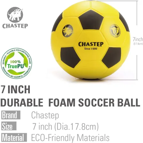 Vista 2 de pelota fe fútbol de espuma de piel integral de 8 pulgadas, perfecta para niños o aprendices del juego, para ejercicios en el exterior