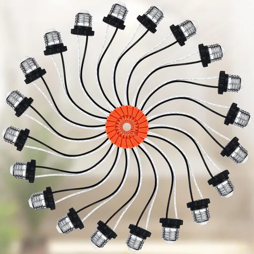 Vista 4 de Zhengmy 6 adaptadores de enchufe E26, base media macho tornillo en la coleta de enchufe de luz para luces LED empotradas