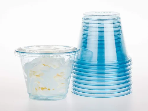 Vista 9 de Golden Apple, Juego de 25 vasos de color con tapas de cúpula sin agujero (azul)..