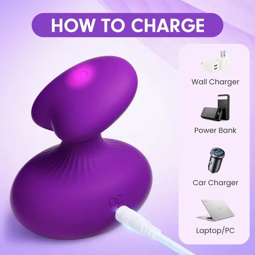 Vista 5 de Bola de masaje totalmente impermeable, masajeador de cuello portátil de mano, herramienta de masaje muscular recargable multifuncional (morado)