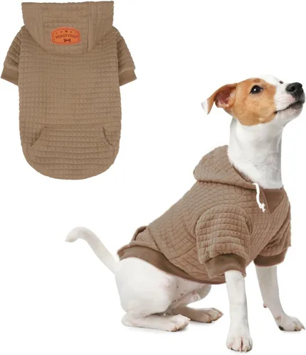 Vista 27 de BEAUTYZOO - Sudadera con capucha para perros con agujero para correa y bolsillo, suéteres para perros pequeños, medianos y grandes, niños y niñas