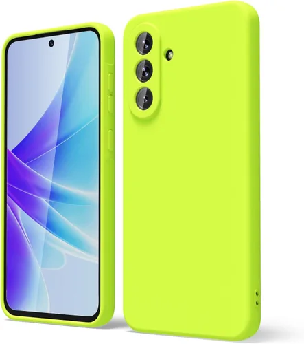 Vista 43 de oakxco Funda para teléfono Samsung Galaxy A12 con agarre de silicona líquida, linda delgada fina suave cubierta de gel de goma TPU lisa para mujeres