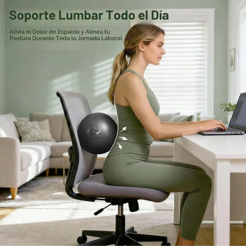 Vista 4 de Slim Panda Pelota de pilates de 9 pulgadas antiestallido pequeña pelota de Negro