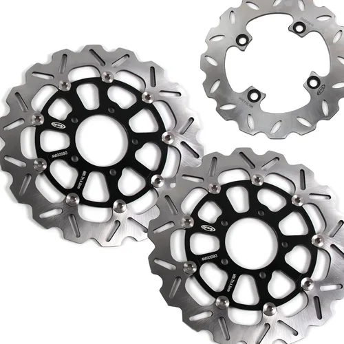 Vista 13 de Arashi Rotores de disco de freno delantero y trasero para Kawasaki Ninja ZX6R 600 2007-2015 Accesorios de repuesto de motocicleta ZX-6R 2008 2009