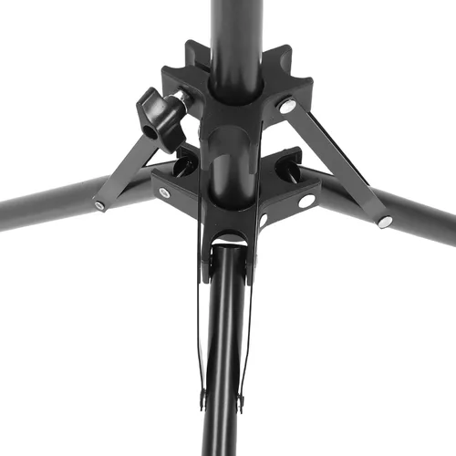 Vista 6 de Gugxiom Soporte de piso para 4 micrófonos, soporte de micrófono ajustable de aluminio, con trípode plegable, para transmisión, podcasting, grabación