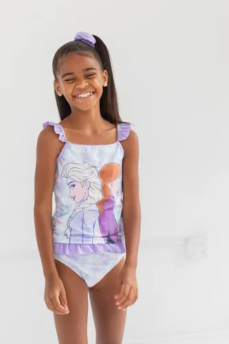 Vista 2 de Disney Minnie Mouse Frozen Princess Belle - Juego de traje de baño de 3 piezas tankini parte superior inferior de bikini para niños pequeños a niños