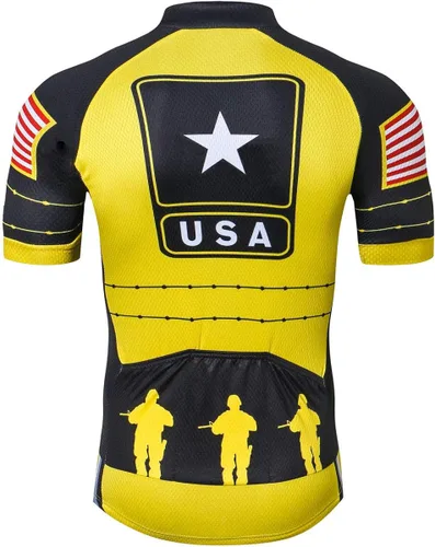 Vista 2 de Camiseta de ciclismo de Estados Unidos para hombre, camiseta de ciclismo de carretera, camiseta de manga corta, ropa deportiva, transpirable