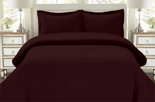 Vista 12 de LINEN HOUSE Hotel Collection Bedding's 550 hilos 100% algodón egipcio individual damasco sólido 3 piezas