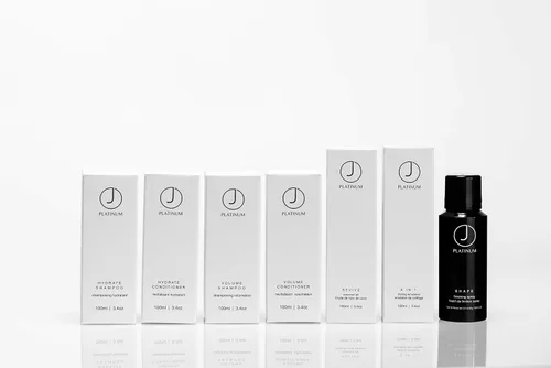 Vista 3 de J Beverly Hills Acondicionador hidrato platino con vitamina B5 para prevenir la pérdida de cabello, (3.4 onzas, 12 onzas, 32 onzas)