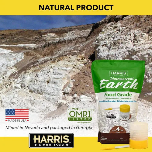 Vista 6 de HARRIS Tierra de diatomeas de grado alimenticio, 4 libras con desempolvador incluido en la bolsa