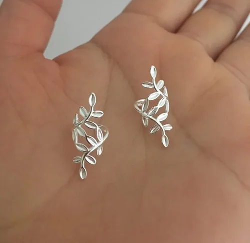 Vista 6 de Pendientes de plata de ley S925 con clip para las orejas (1 par)