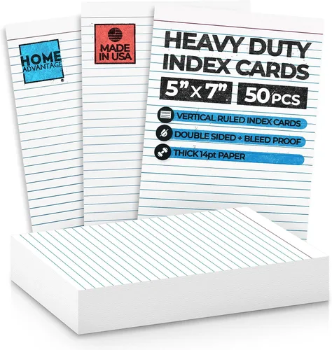 Vista 11 de Home Advantage Mini tarjetas de índice blancas con rayas verticales, tarjetas de notas (3 x 5)