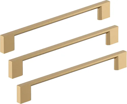 Vista 47 de Amerock 10BX37131CZ Tirador de gabinete Champán Bronce 3-3/4 pulgadas (96mm) de centro a centro Paquete de 10 unidades Cityscape Herrajes