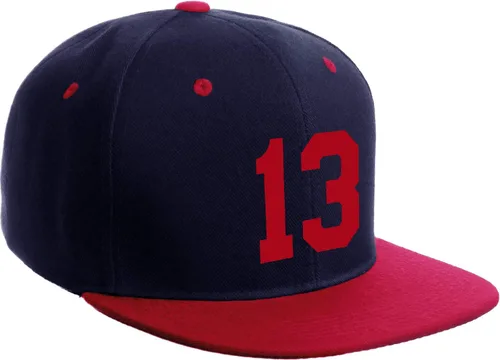 Vista 155 de Número de equipo modificado para requisitos particulares del jugador del color del sombrero del Snapback de la visera plana clásica de la visera