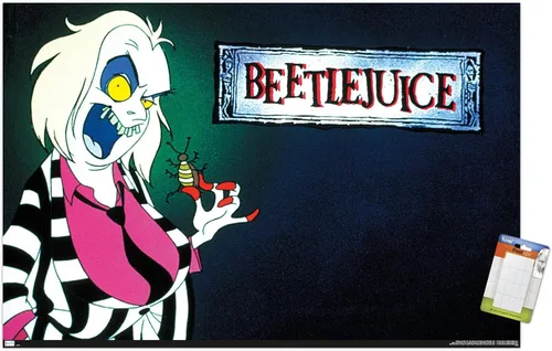 Vista 12 de Trends International Beetlejuice: Animado - Póster de pared de arte clave, 14.72 x 22.37 pulgadas, versión enmarcada de madera de granero Versión