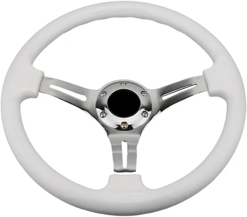 Vista 12 de Volante de Carreras de Coche de 6 Pernos Marco de Radios Neo Cromado Arcoíris Volante Universal de Posventa Compatible con Coche y Juego de Negro