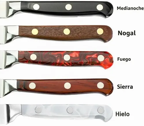 Vista 5 de Lamson Cuchillo Santoku forjado Premier de la manija del fuego de 7