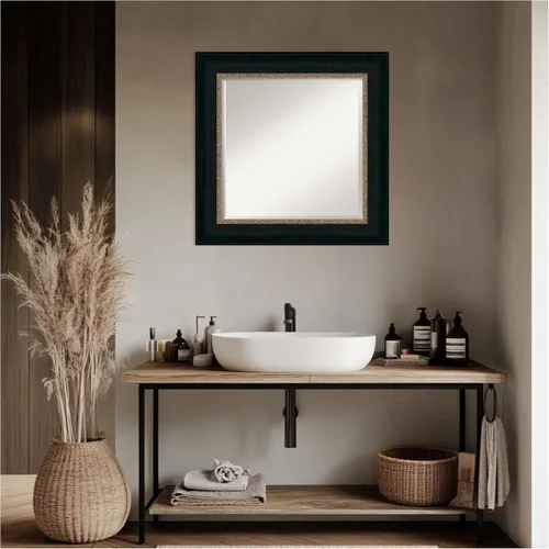 Vista 8 de Amanti Art Bronze Bathroom Mirror for Over Sink, 27x27 Paragon Bronze Square Vanity Mirror, Medium Traditional Frame, Hangs Horizonally and