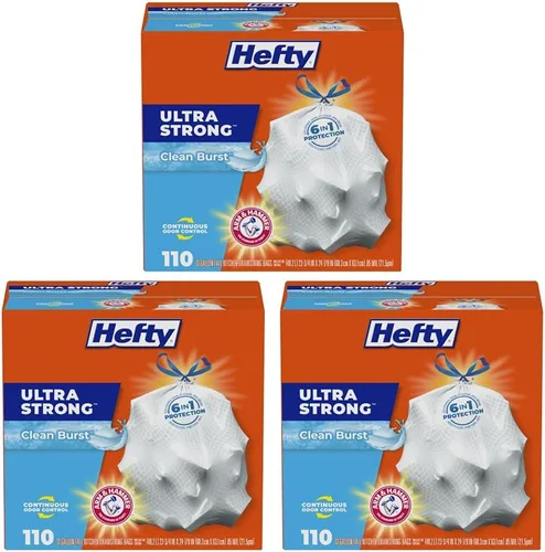 Vista 9 de Hefty - Bolsas de basura para cocina, altas, ultrarresistentes, aroma a cítricos, de 13 galones, 40