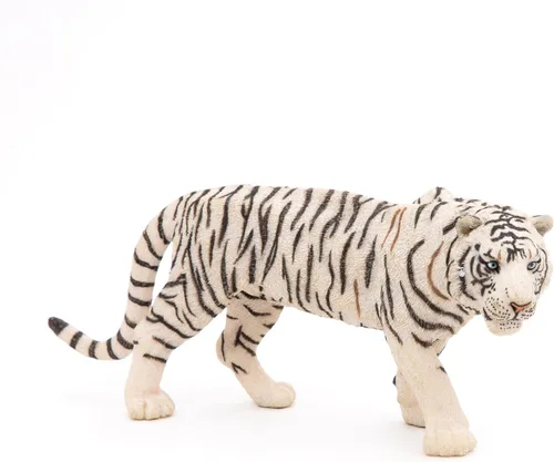 Vista 6 de Papo -Pintado a mano - Figura -Wild Animal Kingdom - Tigre blanco -50045 -Coleccionable - para niños - Adecuado para niños y niñas- a partir de 3