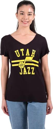 Vista 35 de Ultra Game Camiseta de mujer NBA Oficial con cuello en V y strass de manga corta
