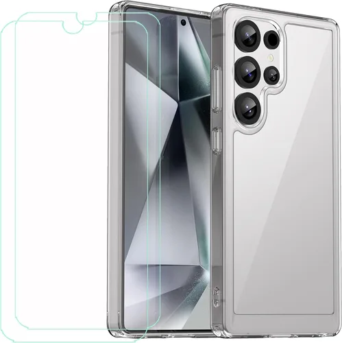 Vista 10 de Funda de TPU para ExAchat C25 Ultra + 2 HD de vidrio templado, carcasa protectora trasera – 9 dureza anti-arañazos protector de pantalla
