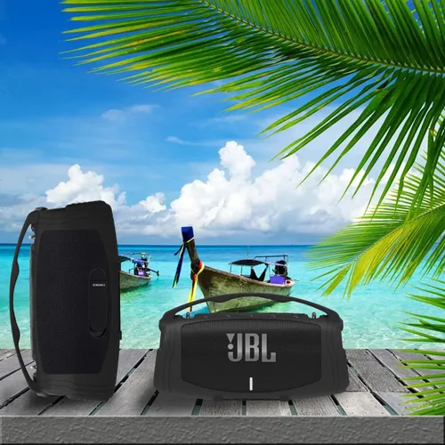 Vista 7 de JCHPINE Funda de silicona para altavoz Bluetooth portátil JBL Xtreme 3, soporte protector para JBL Xtreme 3, accesorios de altavoz Bluetooth Negro