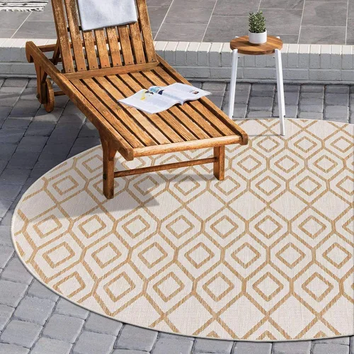 Vista 50 de Jill Zarin Outdoor Collection - Alfombra de área - Turcas y Caicos (2' 2" x 3' 1" Rectángulo Beige/Marrón)
