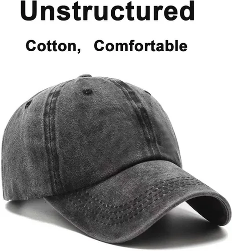 Vista 3 de PFFY 2 Packs Vintage Washed Distressed Baseball Cap Golf Dad Hat for Men Women