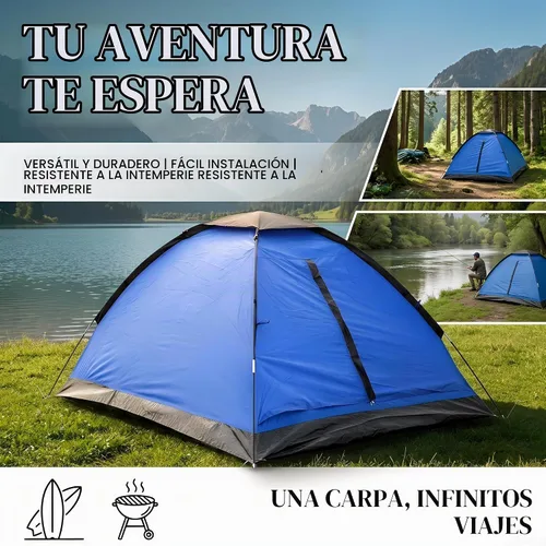 Vista 2 de XL Camping Tent 1/2 Person Small Tents Lightweight Waterproof Adult Compact Outdoor Shelter for Hiking,Fishing,Beach - Durable Tents for