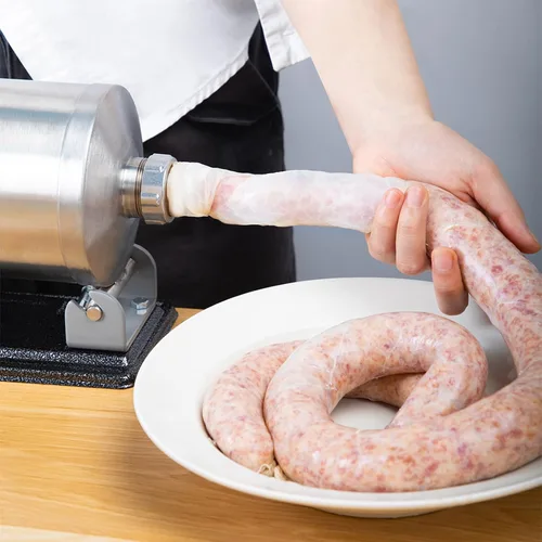 Vista 25 de 2.5 LBS Sausage Stuffer Horizontal Stainless Steel Stuffing Maker Machine Packed with 4 Stuffing Funnels