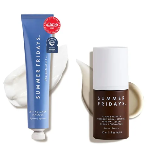 Vista 10 de Summer Fridays Jet Lag Mask Mini - Hidratante facial y mascarilla + enriquecida con ácido hialurónico, niacinamida, glicerina + antioxidantes ayuda