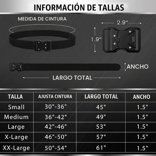 Vista 9 de TECEUM Tactical Belt – Heavy-Duty & Quick Release – Military, Work, Rigger, Duty & Utility Belt for Men Hebilla 6 - Negro