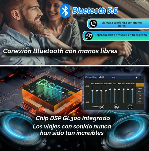 Vista 3 de COREHAN Estéreo de auto doble DIN – Estéreo de coche con pantalla táctil de 10 pulgadas con Bluetooth, cámara de respaldo, audio para automóvil
