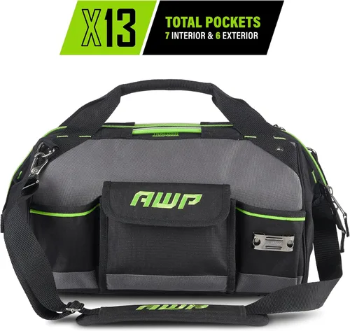 Vista 23 de Bolsas de herramientas AWP, bolsa de herramientas premium, negra, bolsa de herramientas duradera, para profesionales y contratistas